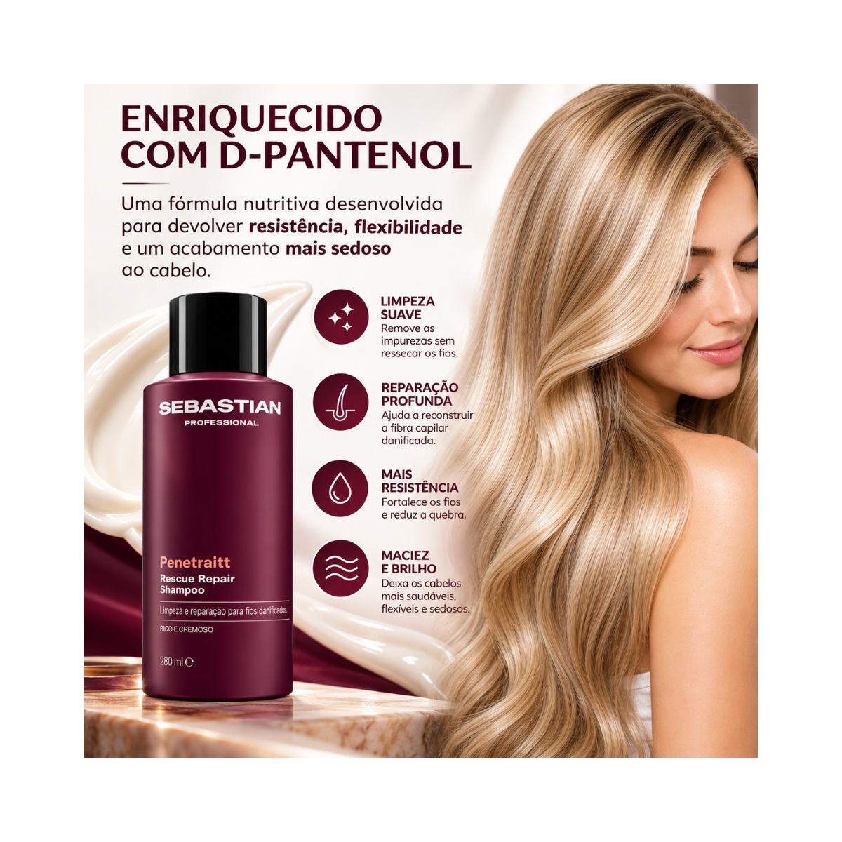 SHAMPOO WELLA SEBASTIAN PENETRAIT 280ML
