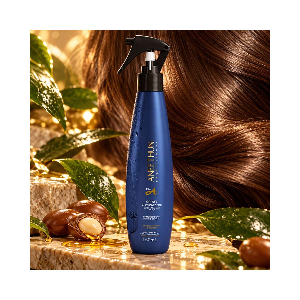 KIT ANEETHUN SPRAY MULTIBENEFÍCIOS LINHA A 150ML + ÓLEO DE ARGAN BELLA FEMME 7ML