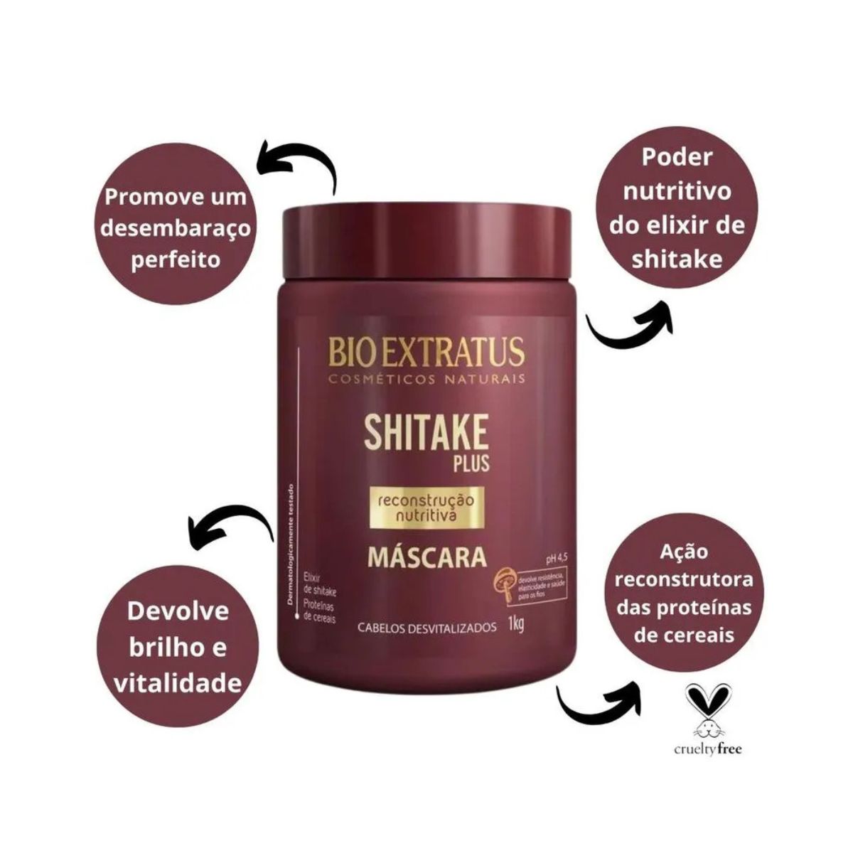 MÁSCARA DE HIDRATAÇÃO SHITAKE BIO EXTRATUS 1KG