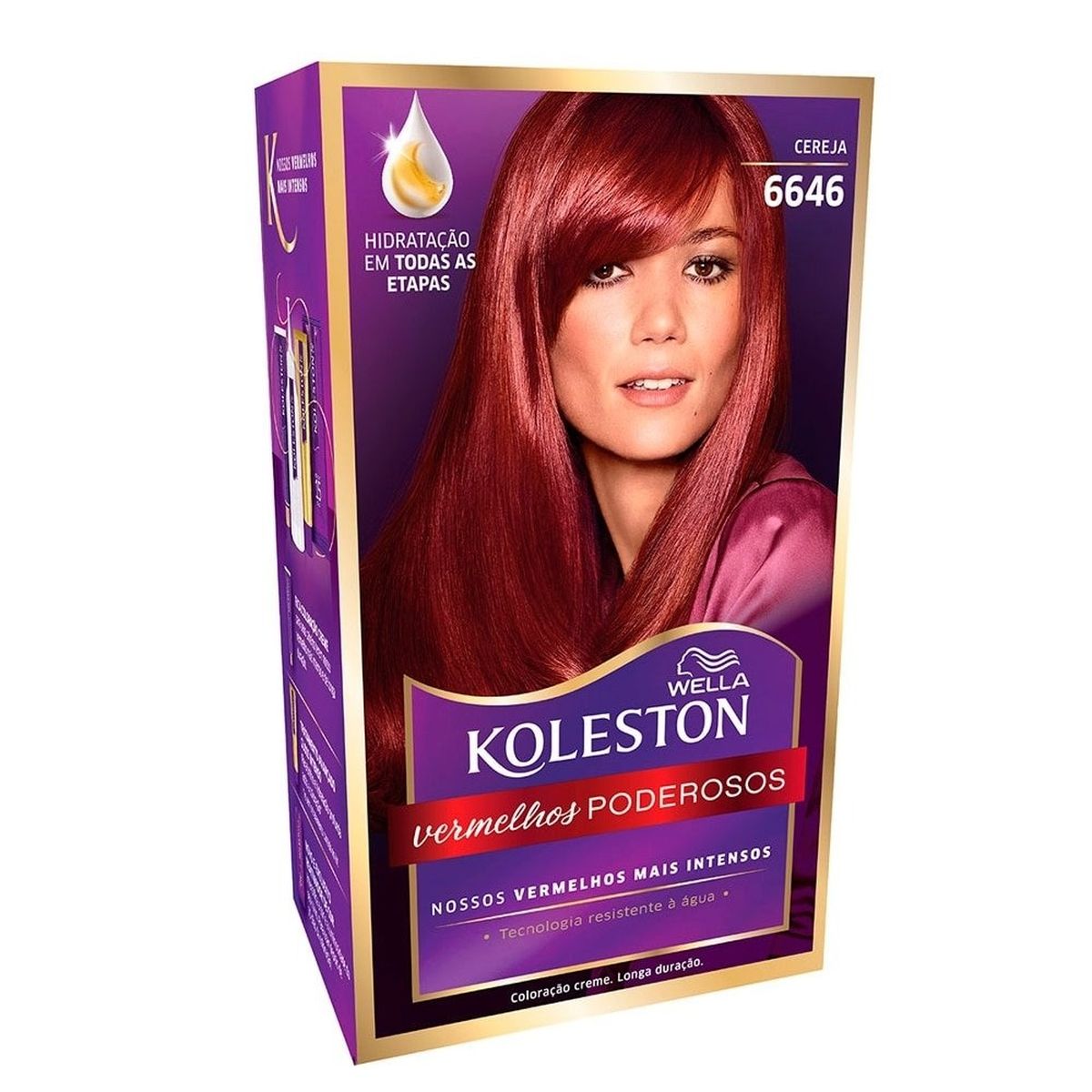 COLORAÇÃO PERMANENTE 6646 VERMELHO CEREJA KOLESTON 55G
