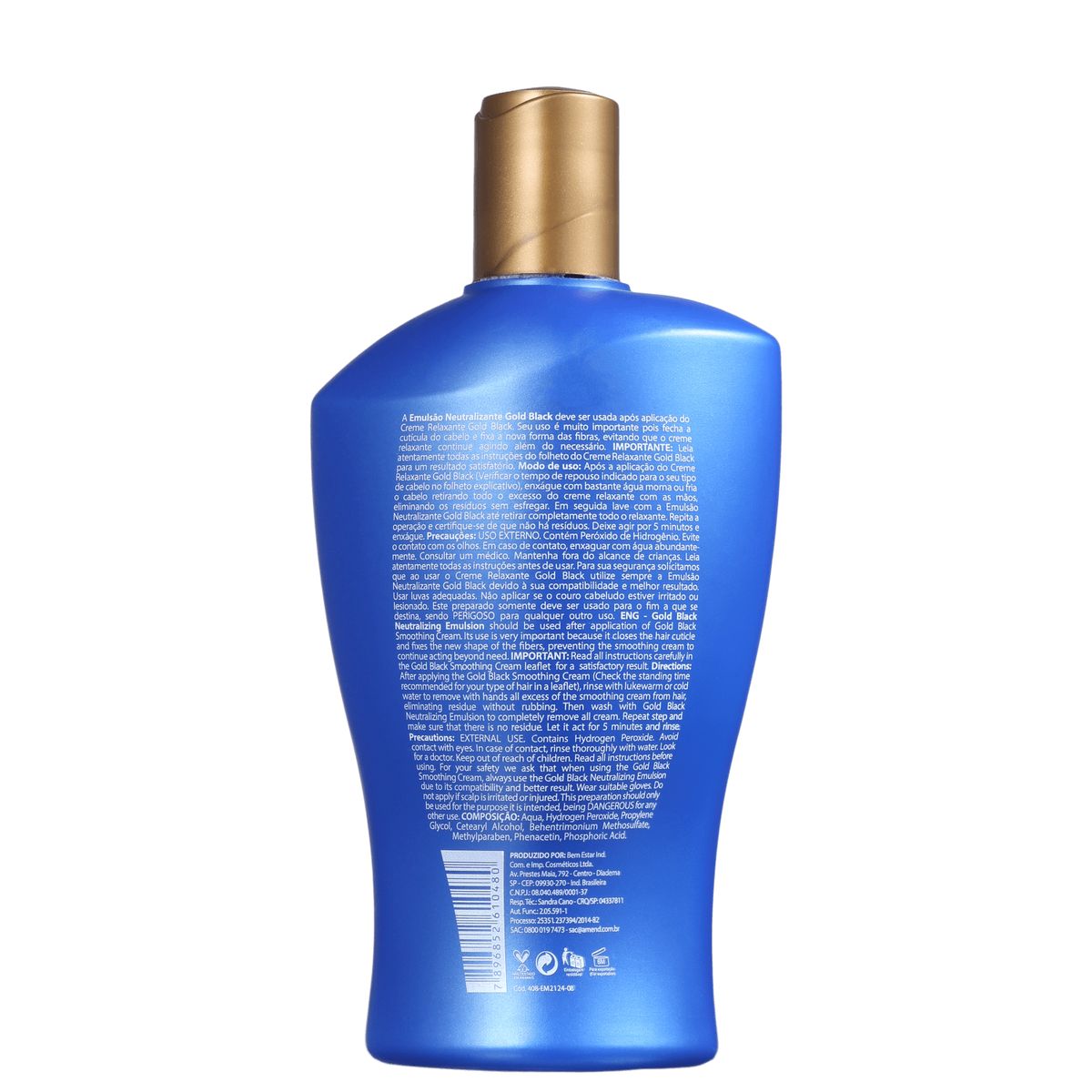 EMULSÃO NEUTRALIZANTE GOLD BLACK AMEND 340ML
