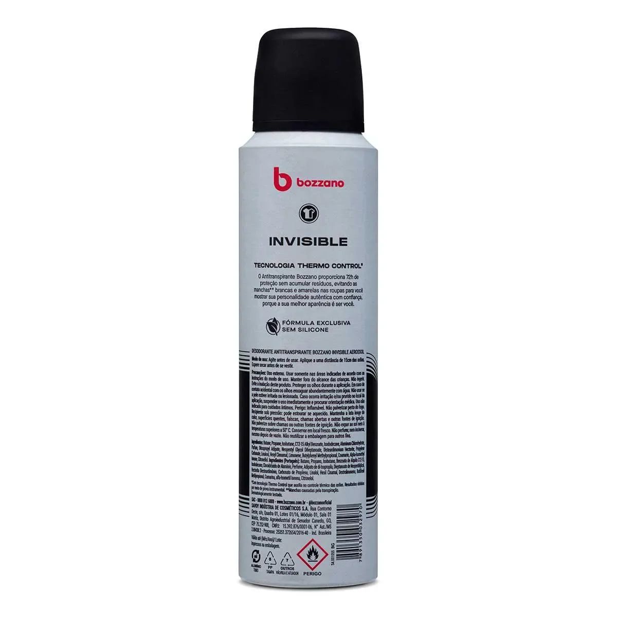 DESODORANTE AEROSOL BOZZANO INVISIBLE 150ML
