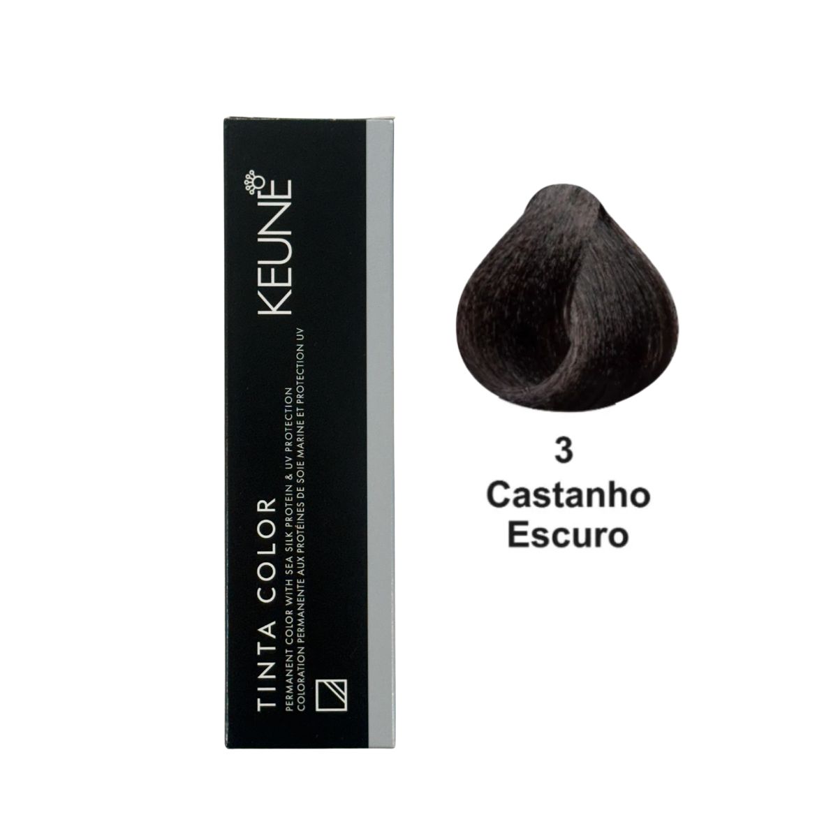 COLORAÇÃO TINTA COLOR 3 CASTANHO ESCURO KEUNE 60ML
