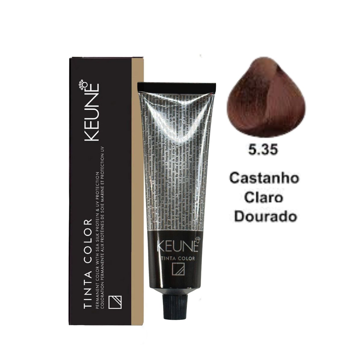 COLORAÇÃO TINTA COLOR 5.35 CASTANHO CLARO CHOCOLATE KEUNE 60ML