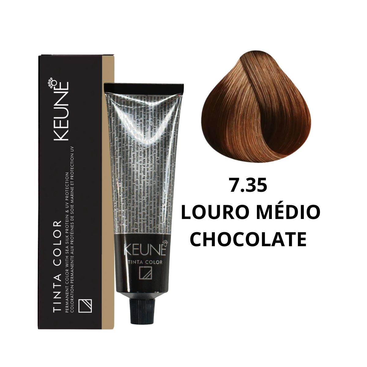 COLORAÇÃO TINTA COLOR 7.35 LOURO MÉDIO CHOCOLATE KEUNE 60ML