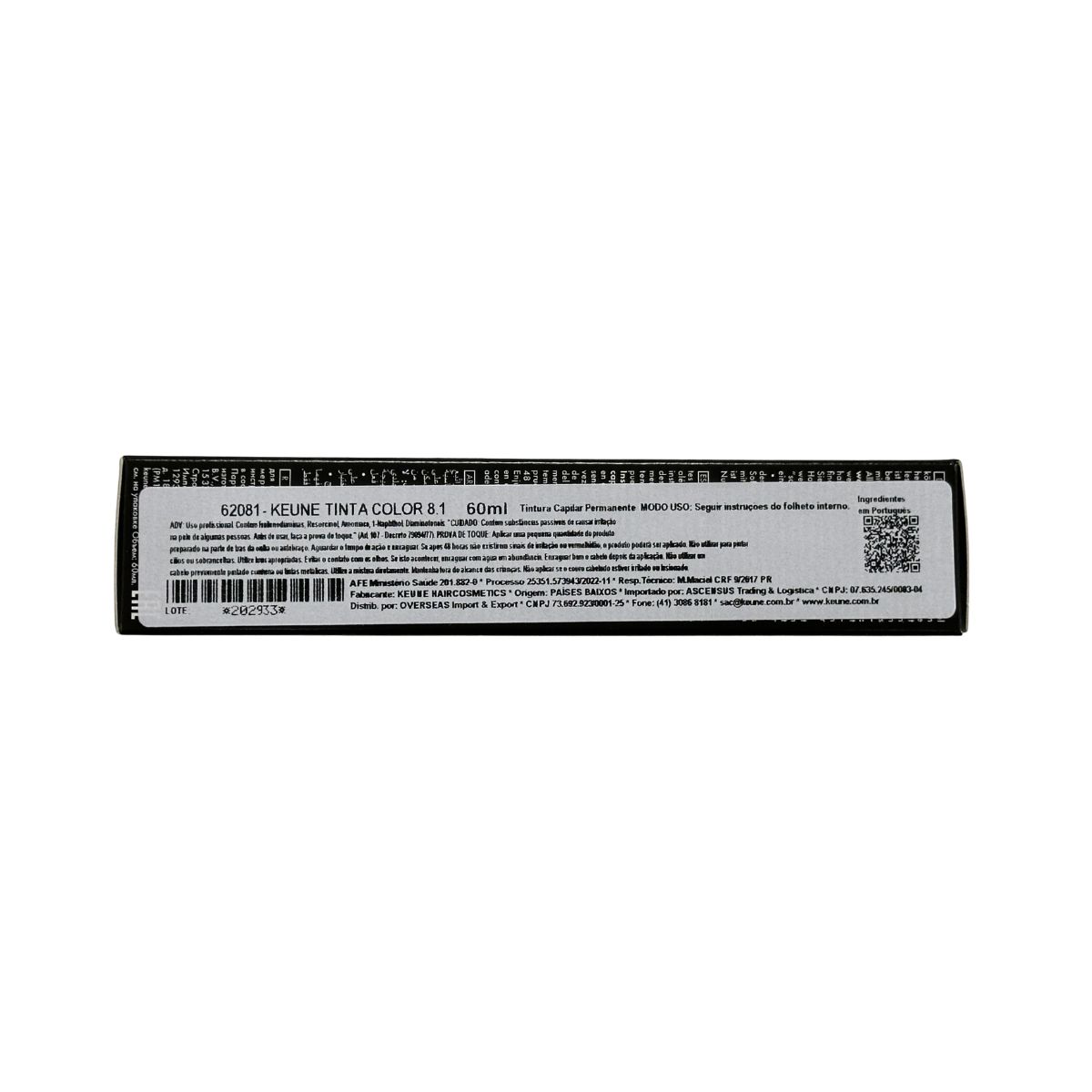 COLORAÇÃO TINTA COLOR 8.1 LOURO CLARO CINZA KEUNE 60ML