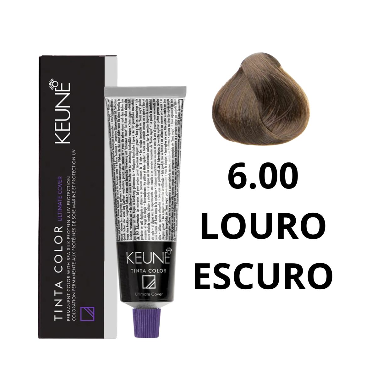 COLORAÇÃO TINTA COLOR ULTIMATE COVER PLUS 6.00 LOURO ESCURO KEUNE 60ML