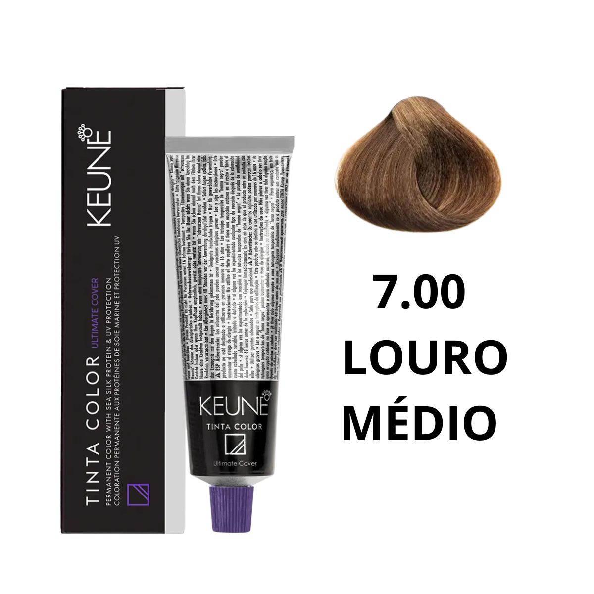 COLORAÇÃO TINTA COLOR ULTIMATE COVER PLUS 7.00 LOURO MÉDIO KEUNE 60ML