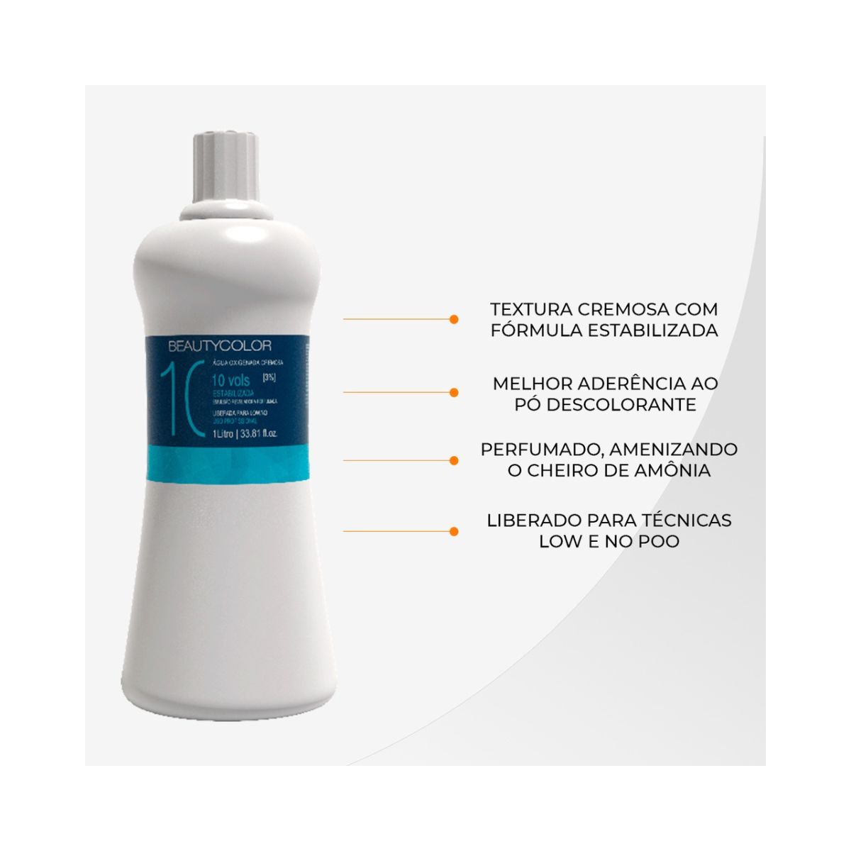 ÁGUA OXIGENADA CREMOSA 10 VOLUMES BEAUTY COLOR 1000ML