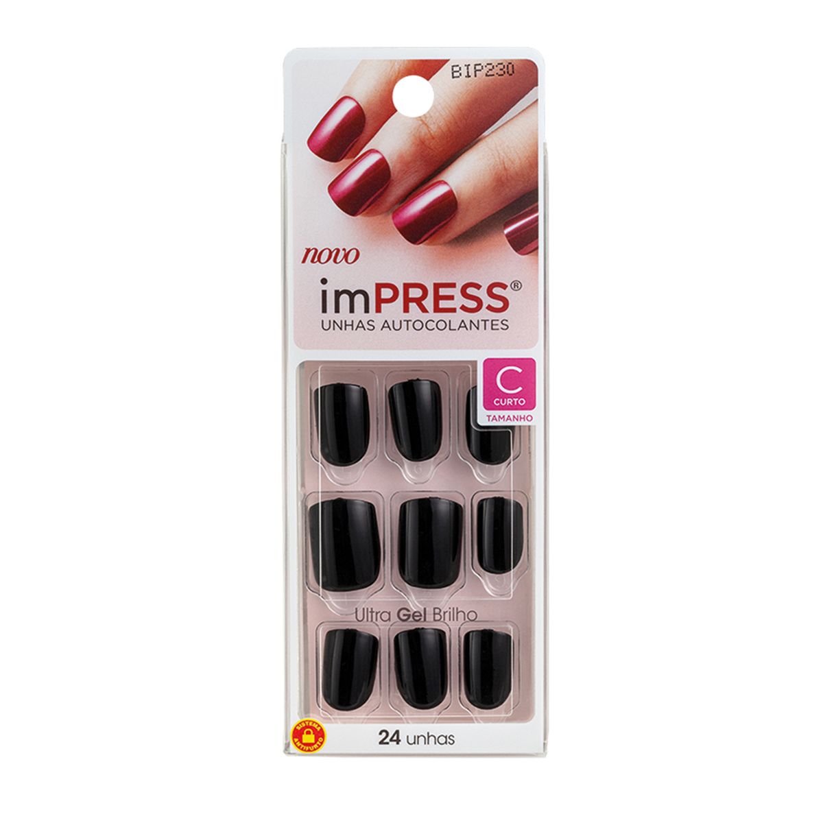 UNHAS POSTIÇAS IMPRESS AUTOCOLANTES COLOR CURTA TEXT APPEAL KISS NEW YORK