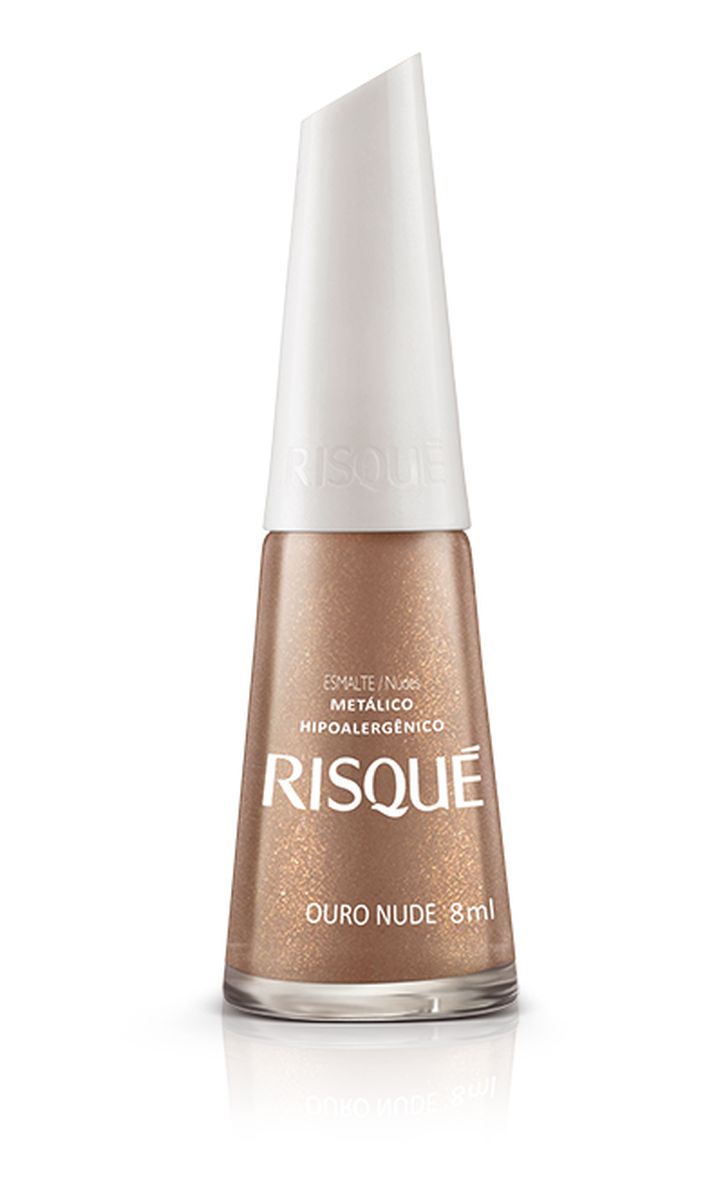 ESMALTE RISQUÉ METÁLICO NUDE OURO 8ML