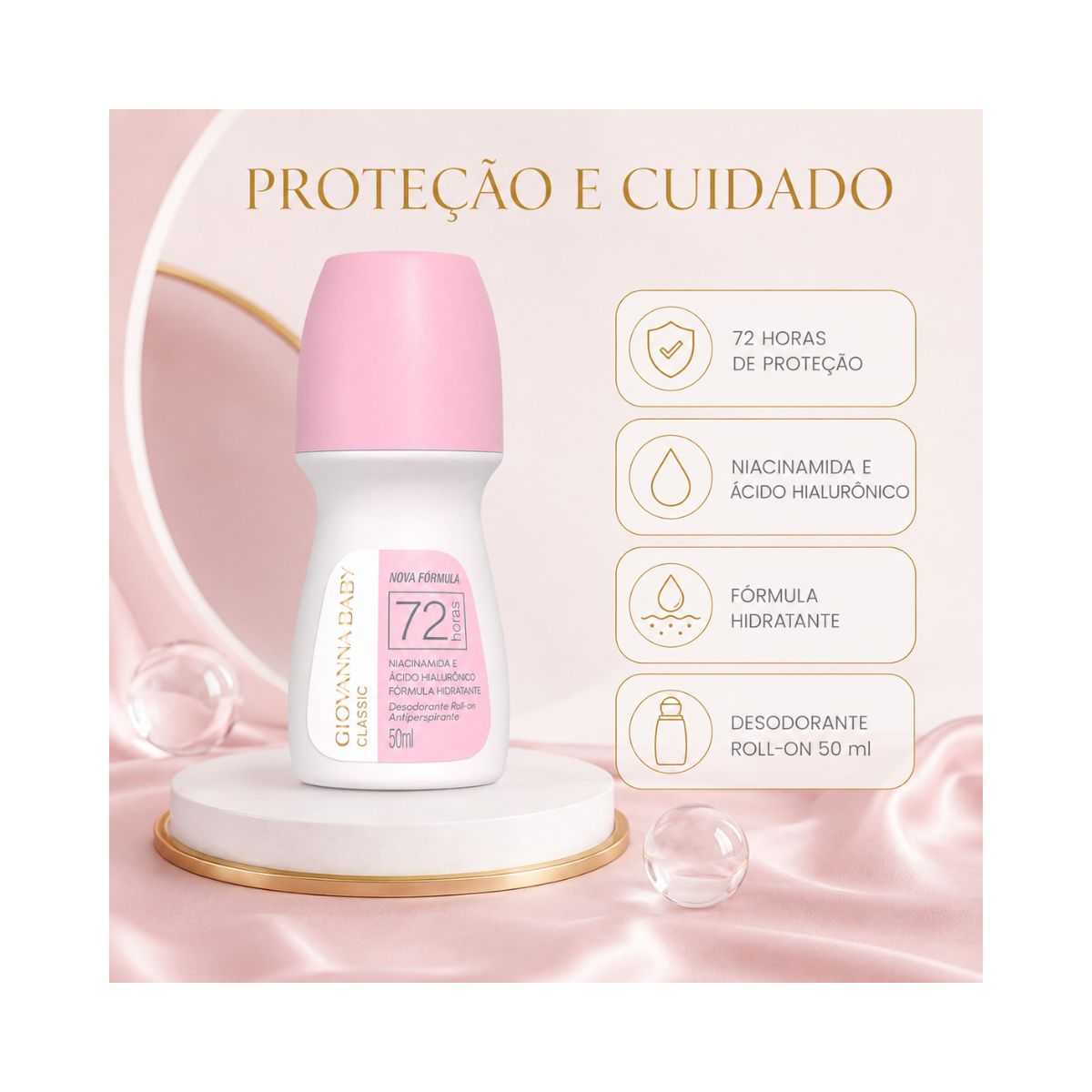 DESODORANTE ANTITRANSPIRANTE ROLL-ON CLASSIC GIOVANNA 50ML