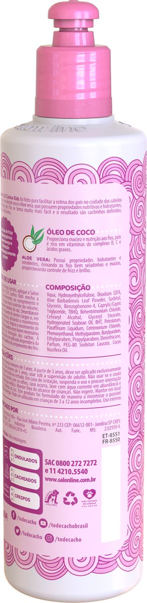 ATIVADOR DE CACHOS S.O.S CACHOS KIDS SALON LINE 300ML