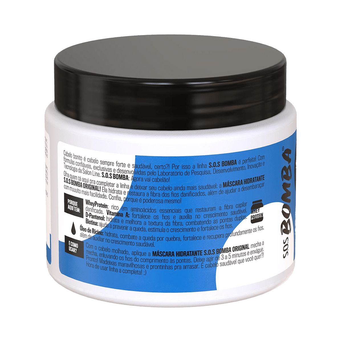 MÁSCARA DE HIDRATAÇÃO S.O.S BOMBA ORIGINAL SALON LINE 500G