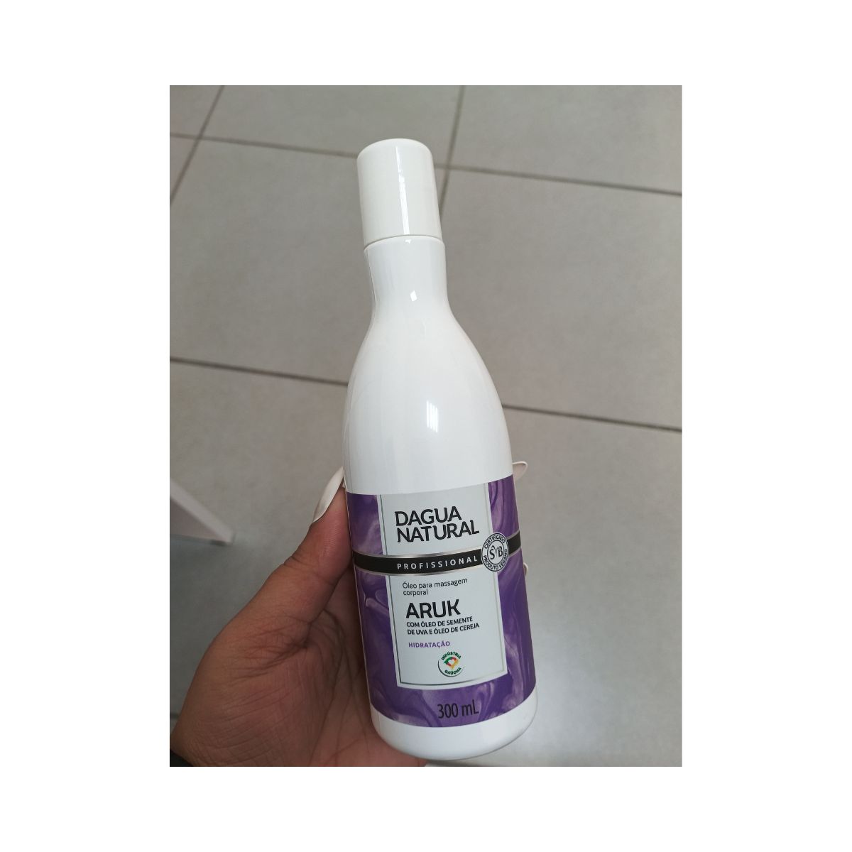 ÓLEO DE MASSAGEM ARUK SEMENTE DE UVA E CEREJA DÁGUA NATURAL 300ML