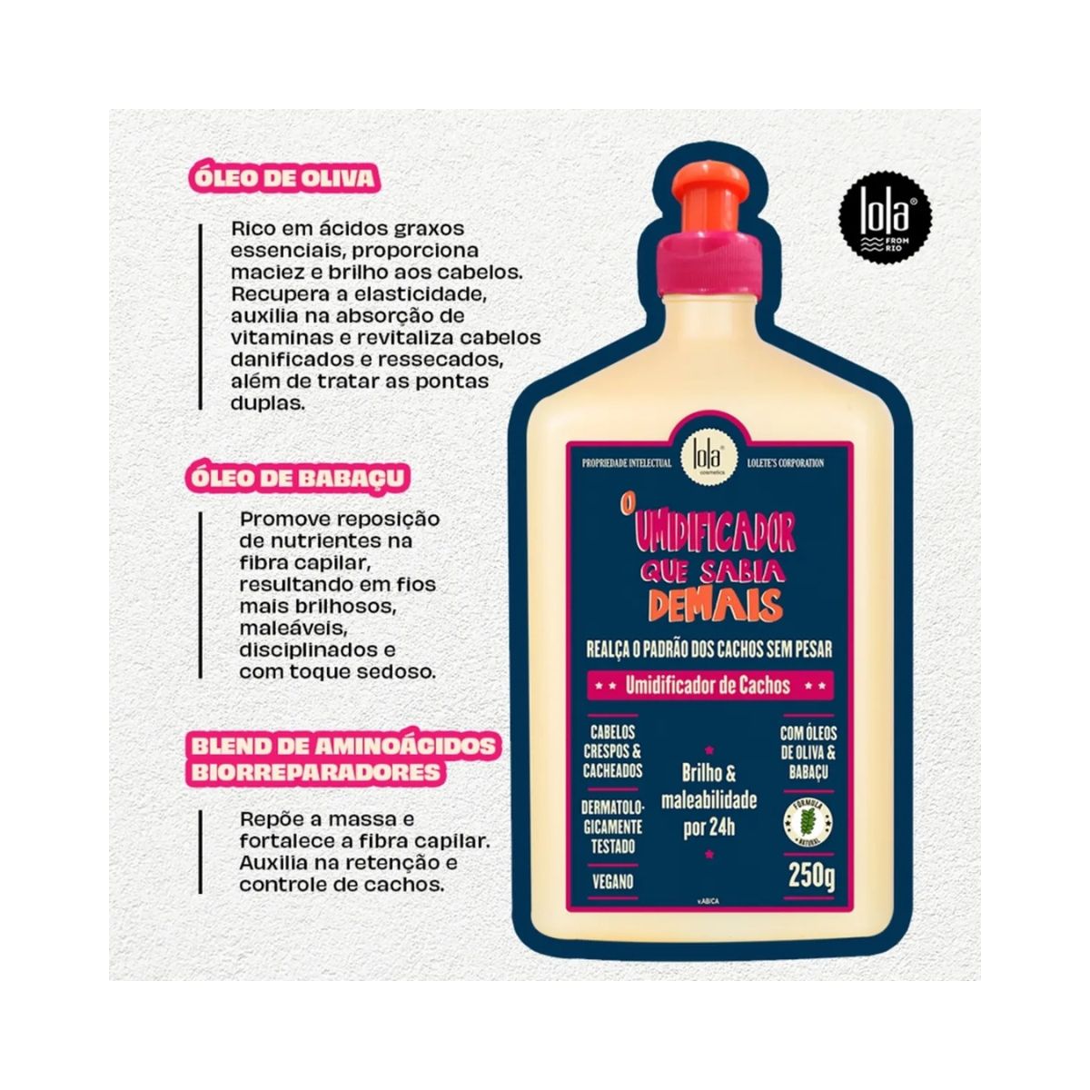 UMIDIFICADOR DE CACHOS QUE SABIA DE MAIS LOLA COSMETICS 250ML