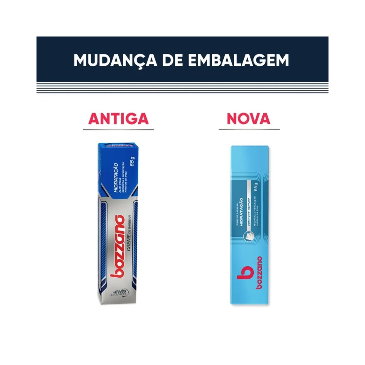 CREME DE BARBEAR BOZZANO HIDRATAÇÃO ALOE VERA 65G