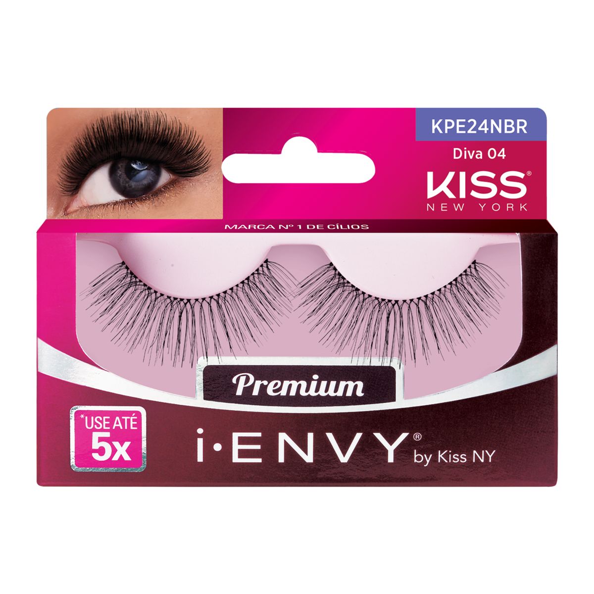 CÍLIOS POSTIÇOS I ENVI PREMIUM FIRTS KISS DIVA N° 04 KISS NEW YORK