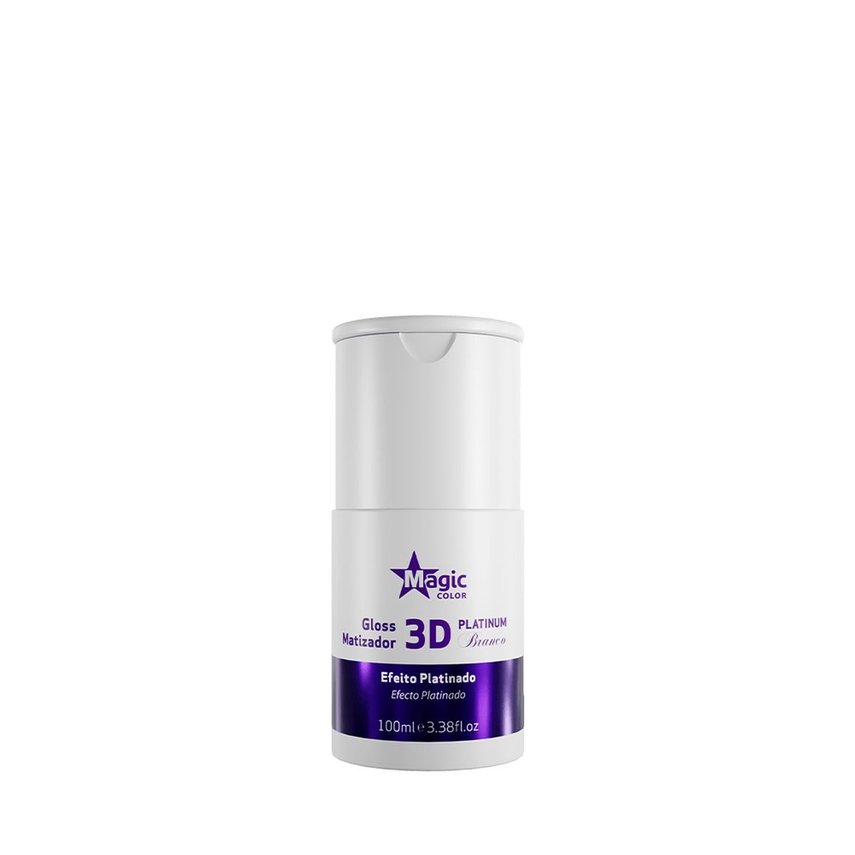 GLOSS MATIZADOR 3D PLATINUM BRANCO EFEITO PLATINADO MAGIC COLOR 100ML