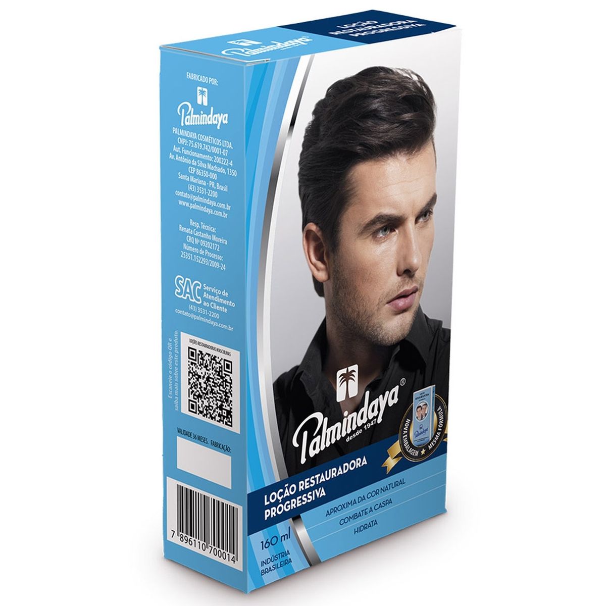 LOÇÃO CAPILAR RESTAURADORA PROGRESSIVA FOR MAN PALMYNDAYA 160ML
