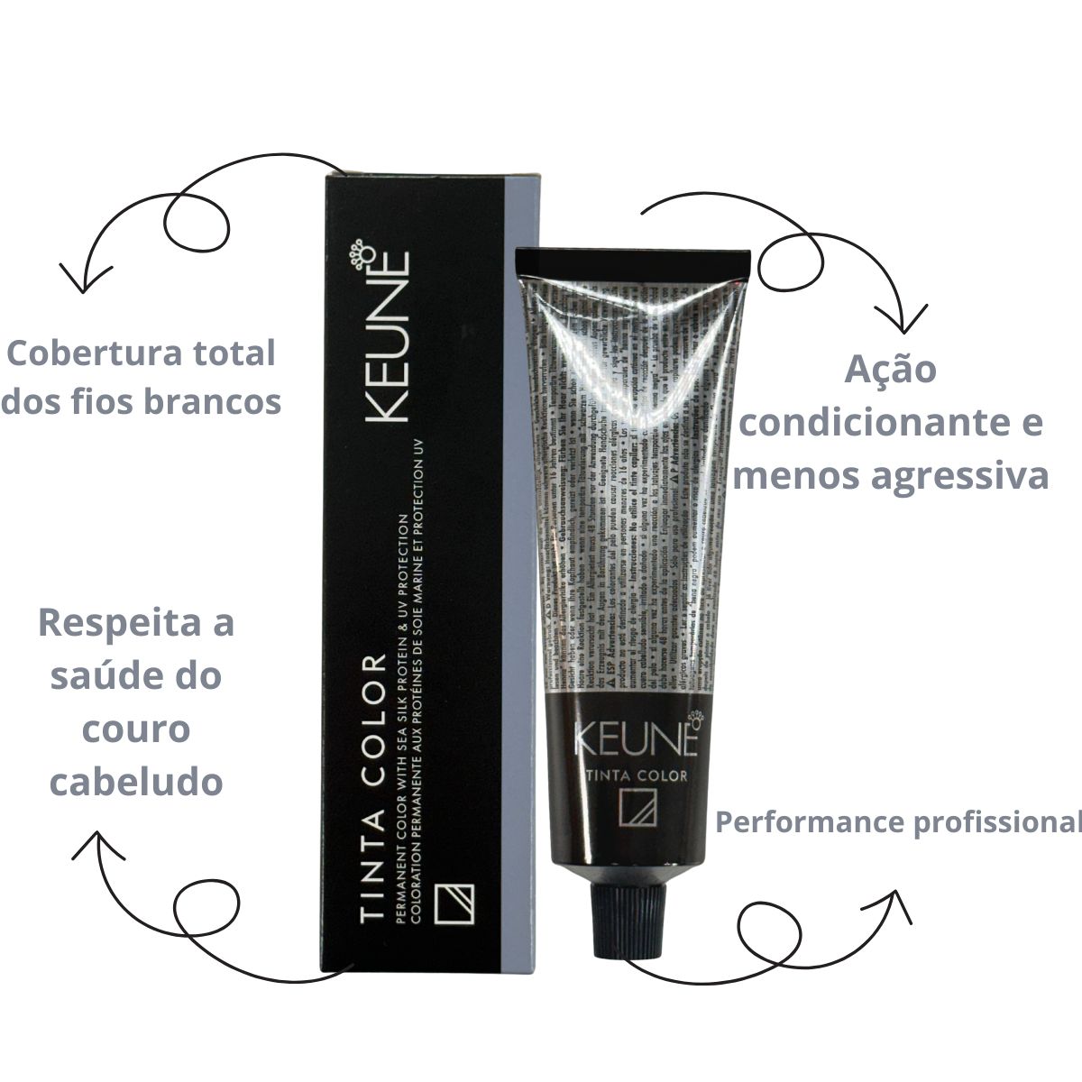 COLORAÇÃO TINTA COLOR 6.1 LOURO ESCURO CINZA KEUNE 60ML