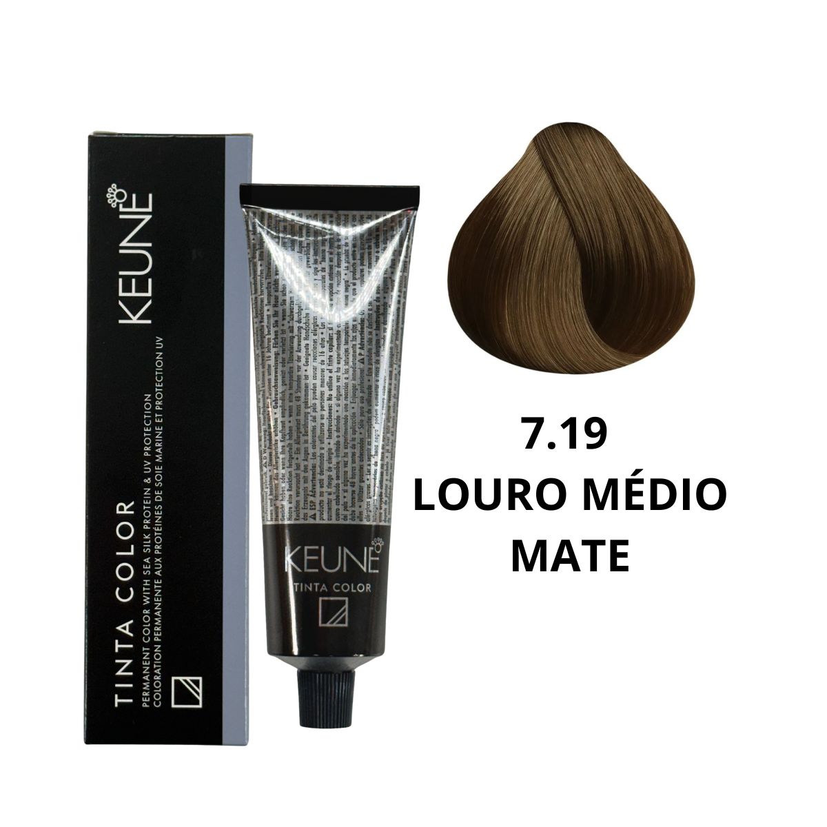 COLORAÇÃO TINTA COLOR 7.19 LOURO MÉDIO MATE KEUNE 60ML