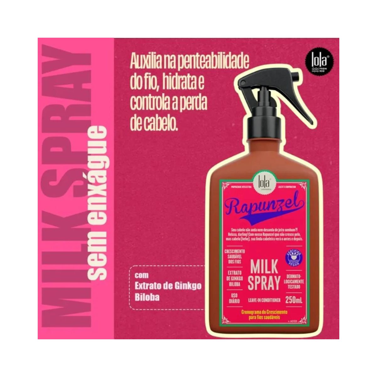LEAVE-IN SPRAY MILK RAPUNZEL LOLA COSMETICS 250ML