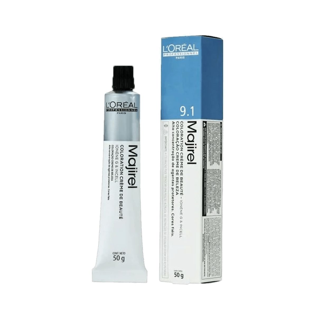 COLORAÇÃO MAJIREL 9.1 LOURO MUITO CLARO ACINZENTADO LOREAL PROFESSIONNEL 50G