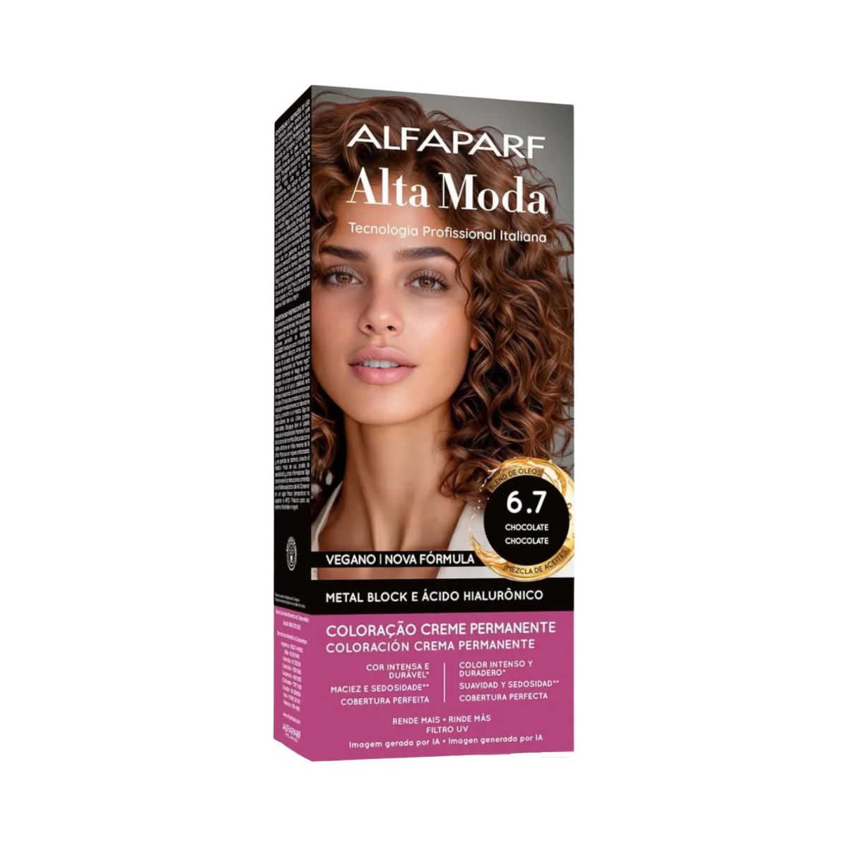 COLORAÇÃO ALFAPARF ALTA MODA 6.7 CASTANHO LUMINOSO CLARO 150G