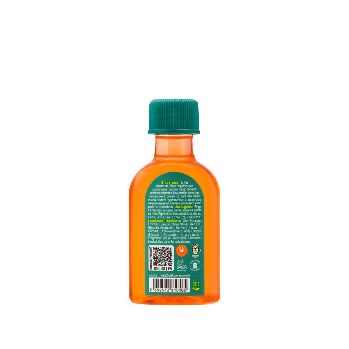 ÓLEO CAPILAR PINGA CENOURA & OLIVA LOLA COSMETICS 55ML