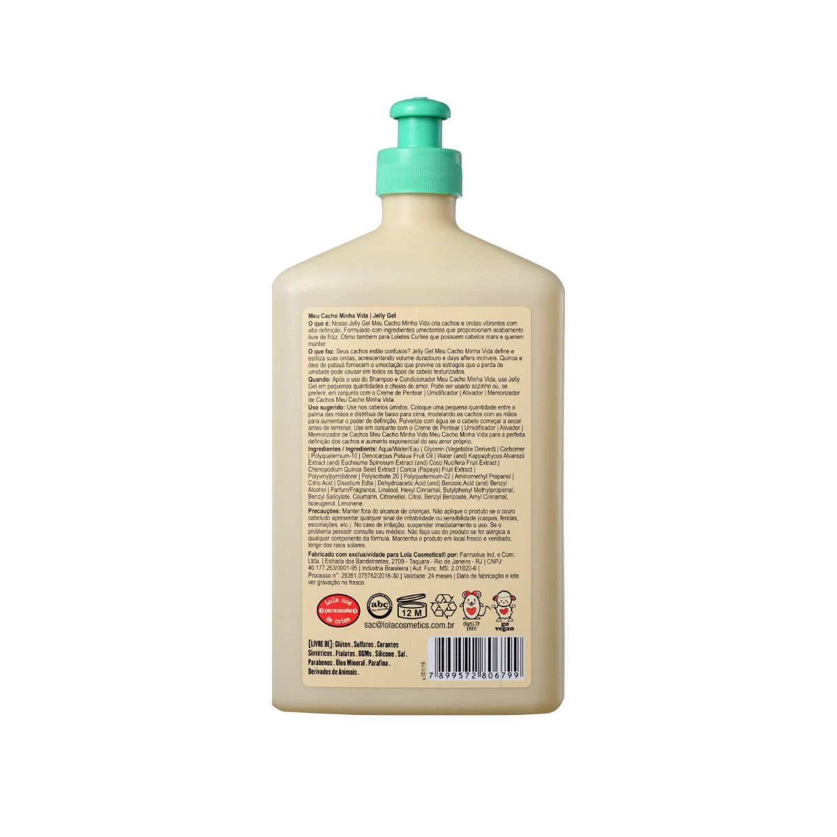 GEL FIXADOR MEU CACHO MINHA VIDA JELLY LOLA COSMETICS 500ML