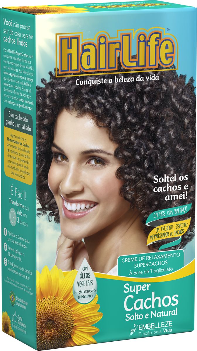 CREME RELAXANTE HAIRLIFE SUPER CACHOS SOLTO&NATURAL