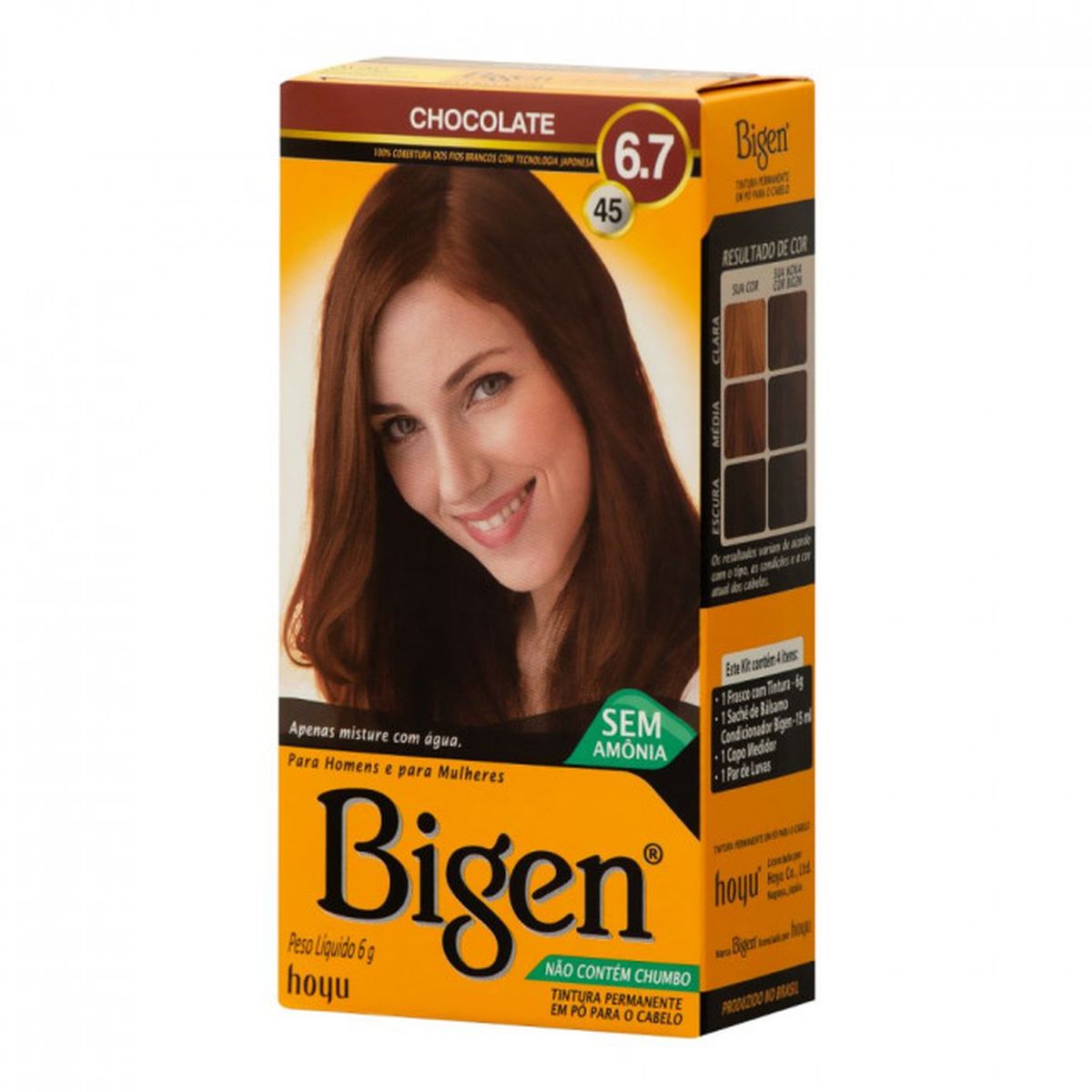 COLORAÇÃO PERMANENTE  4.5 CHOCOLATE BIGEN