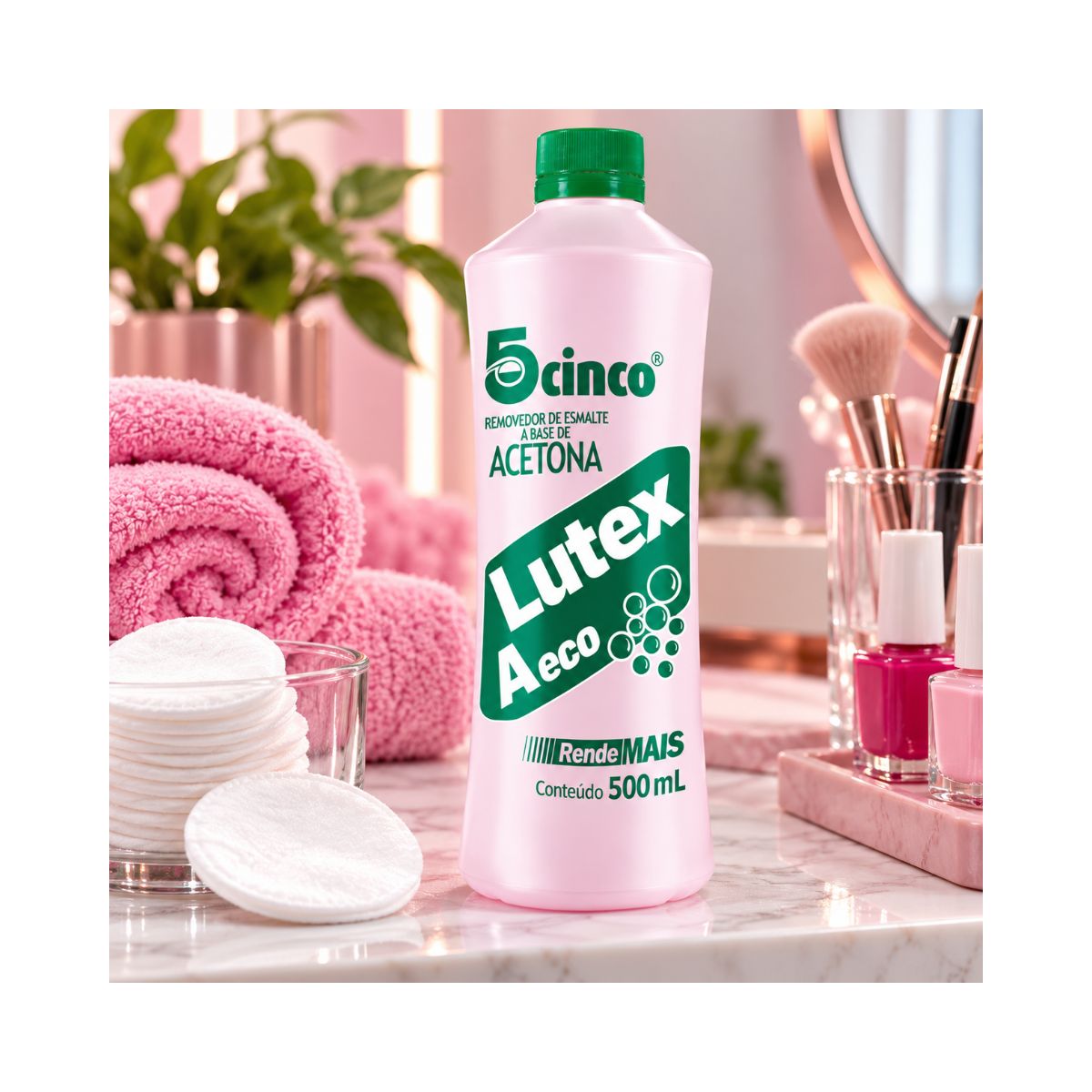 REMOVEDOR DE ESMALTE ACETONA LUTEX AP ECO CINCO 500ML