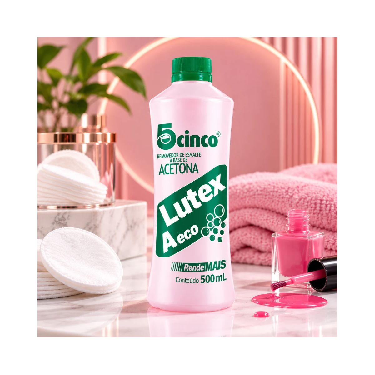 REMOVEDOR DE ESMALTE ACETONA LUTEX AP ECO CINCO 500ML