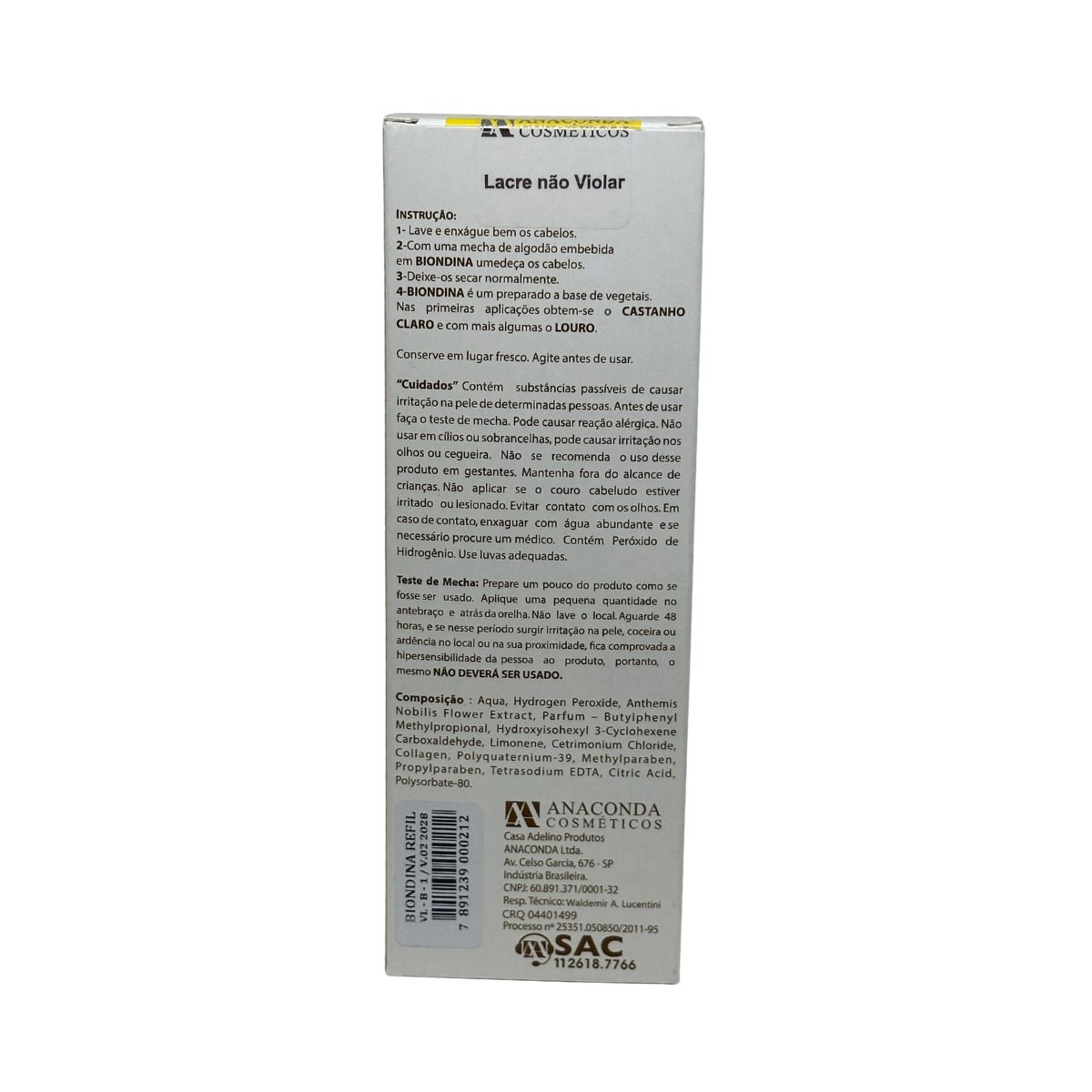 SPRAY ANACONDA BIONDINA CLAREADOR REFIL 140ML