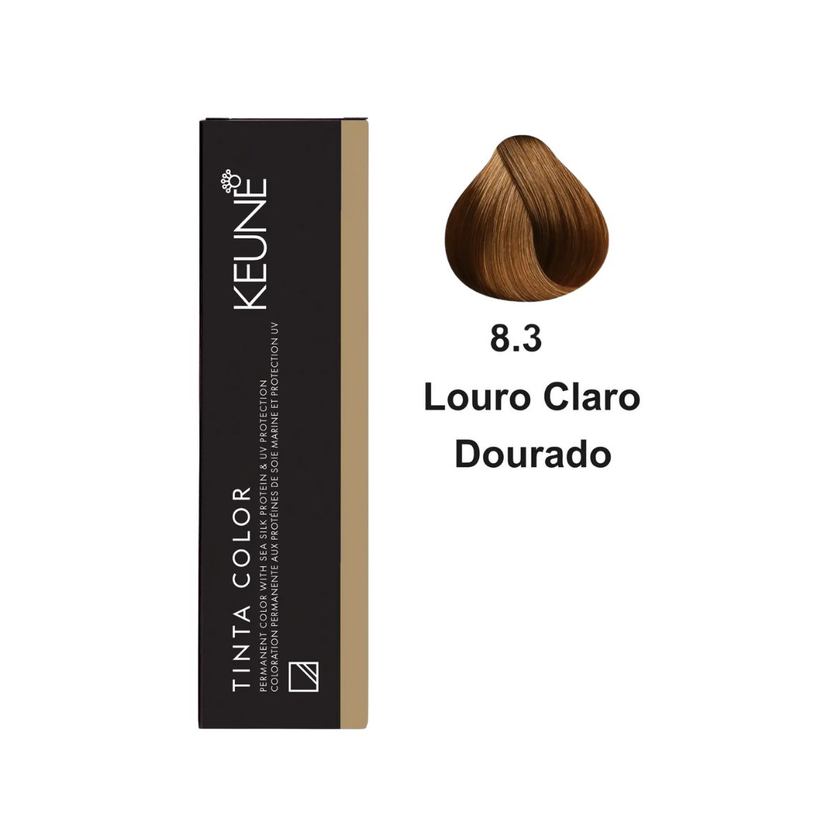 COLORAÇÃO TINTA COLOR 8.3 LOURO CLARO DOURADO KEUNE 60ML