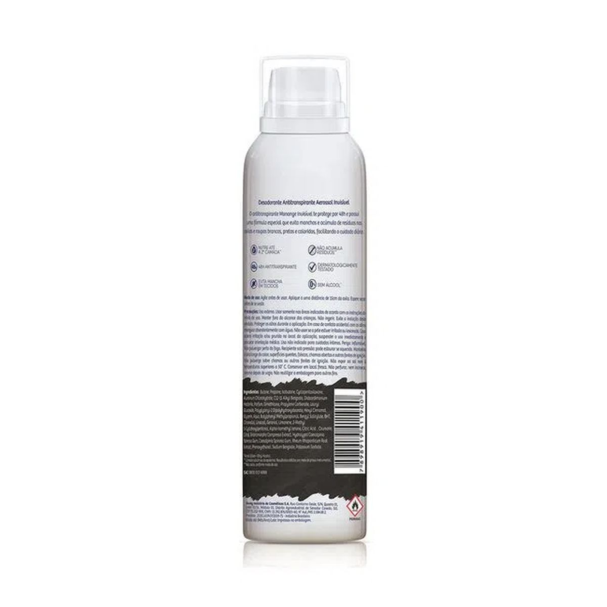 DESODORANTE AEROSOL MONANGE INVISÍVEL 150ML