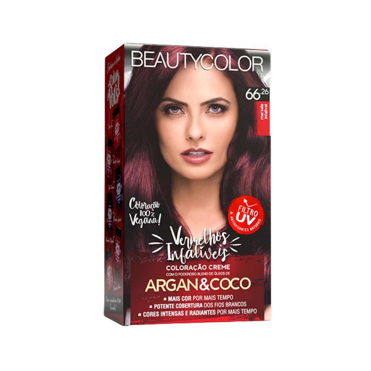 COLORAÇÃO 66.26 MARSALA INFALÍVEL BEAUTY COLOR