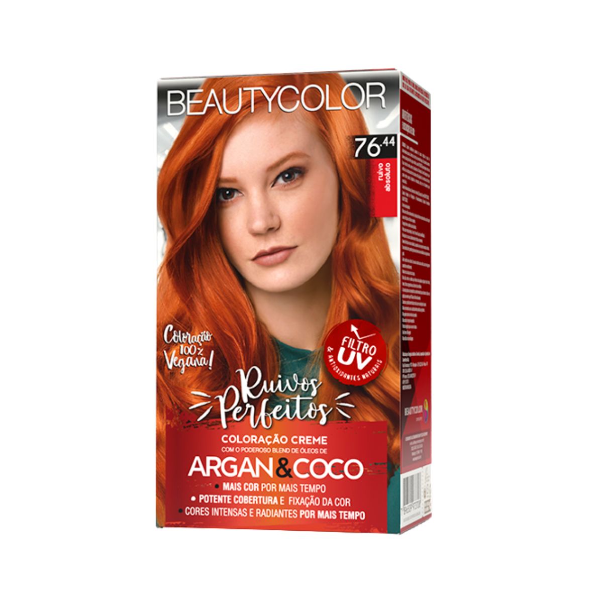 COLORAÇÃO KIT 76.44 RUIVO ABSOLUTO BEAUTY COLOR