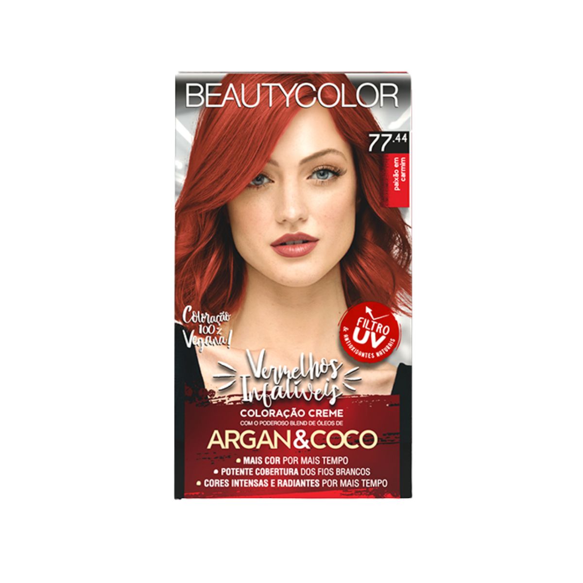 COLORAÇÃO KIT 77.44 PAIXÃO EM CARMIM BEAUTY COLOR