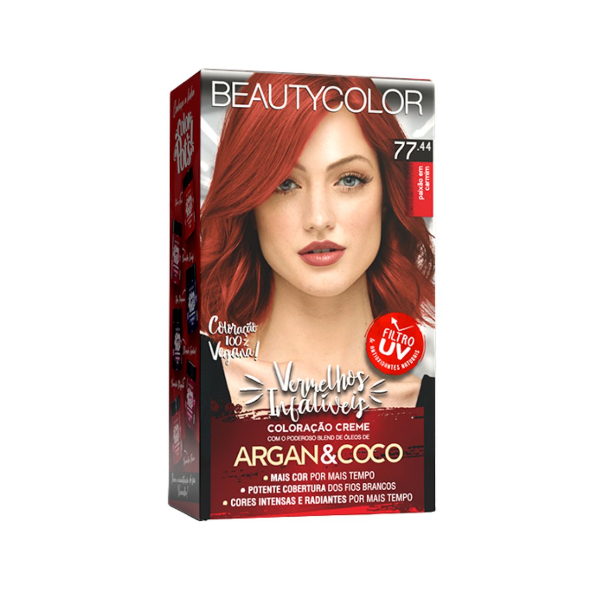 COLORAÇÃO KIT 77.44 PAIXÃO EM CARMIM BEAUTY COLOR