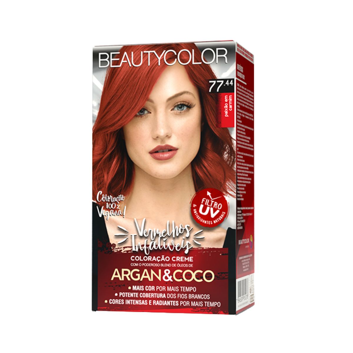 COLORAÇÃO KIT 77.44 PAIXÃO EM CARMIM BEAUTY COLOR