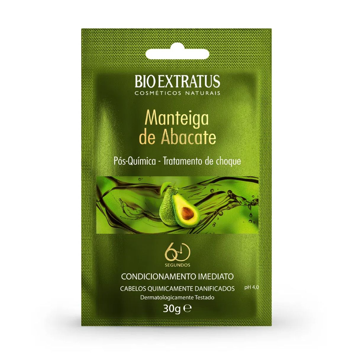 SACHE PÓS QUIMICA MANTEIGA DE ABACATE  BIO EXTRATUS 30G