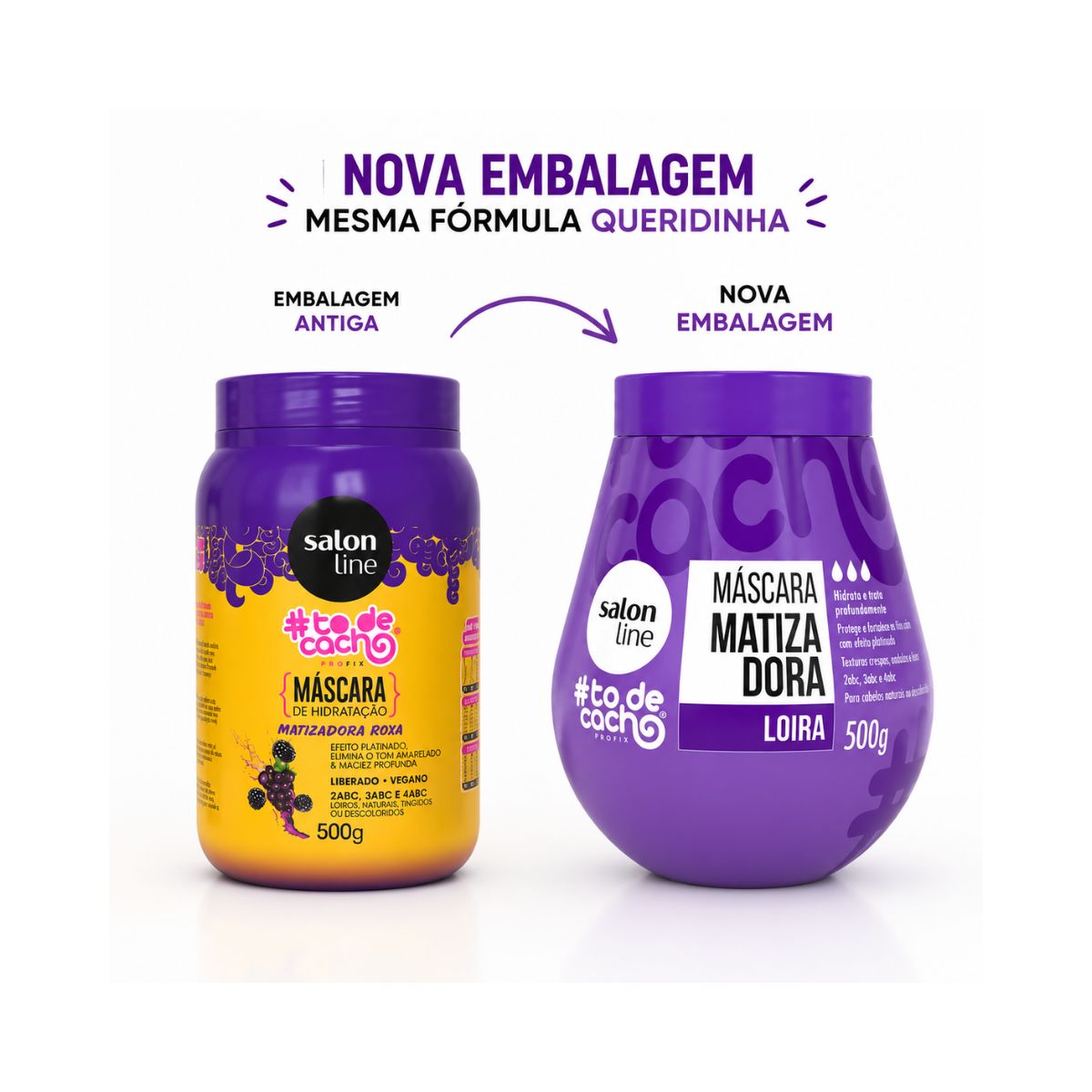 MÁSCARA MATIZADORA #TODECACHO SALON LINE 500G