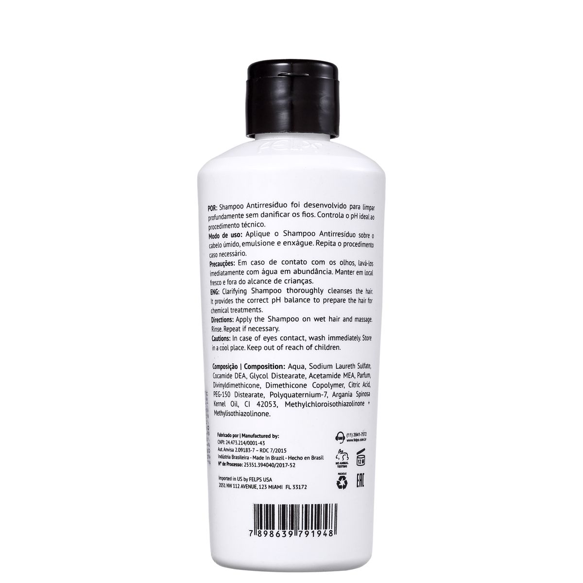 SHAMPOO ANTIRRESÍDUO XMIX FELPS 250ML