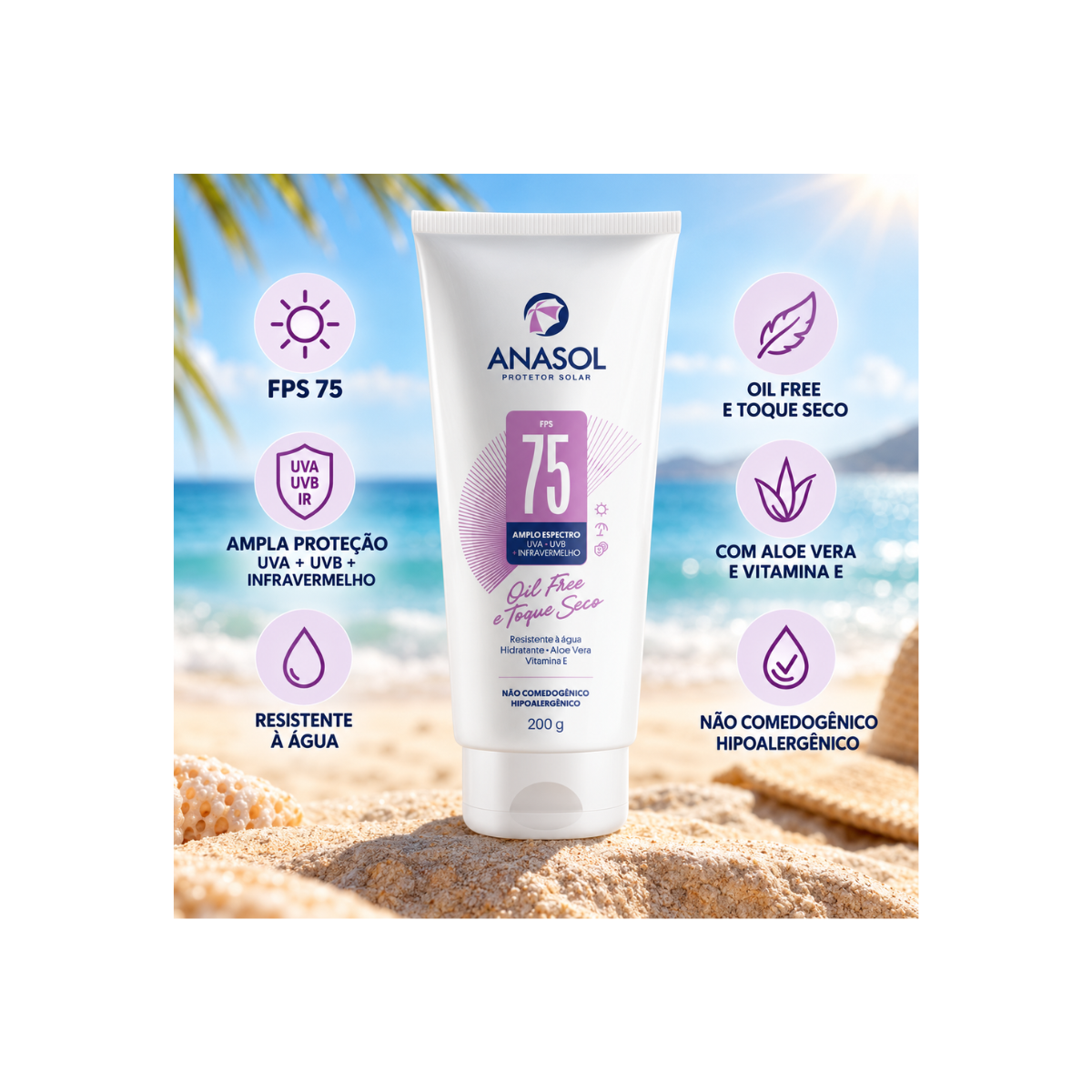PROTETOR SOLAR ANASOL FPS75 200G
