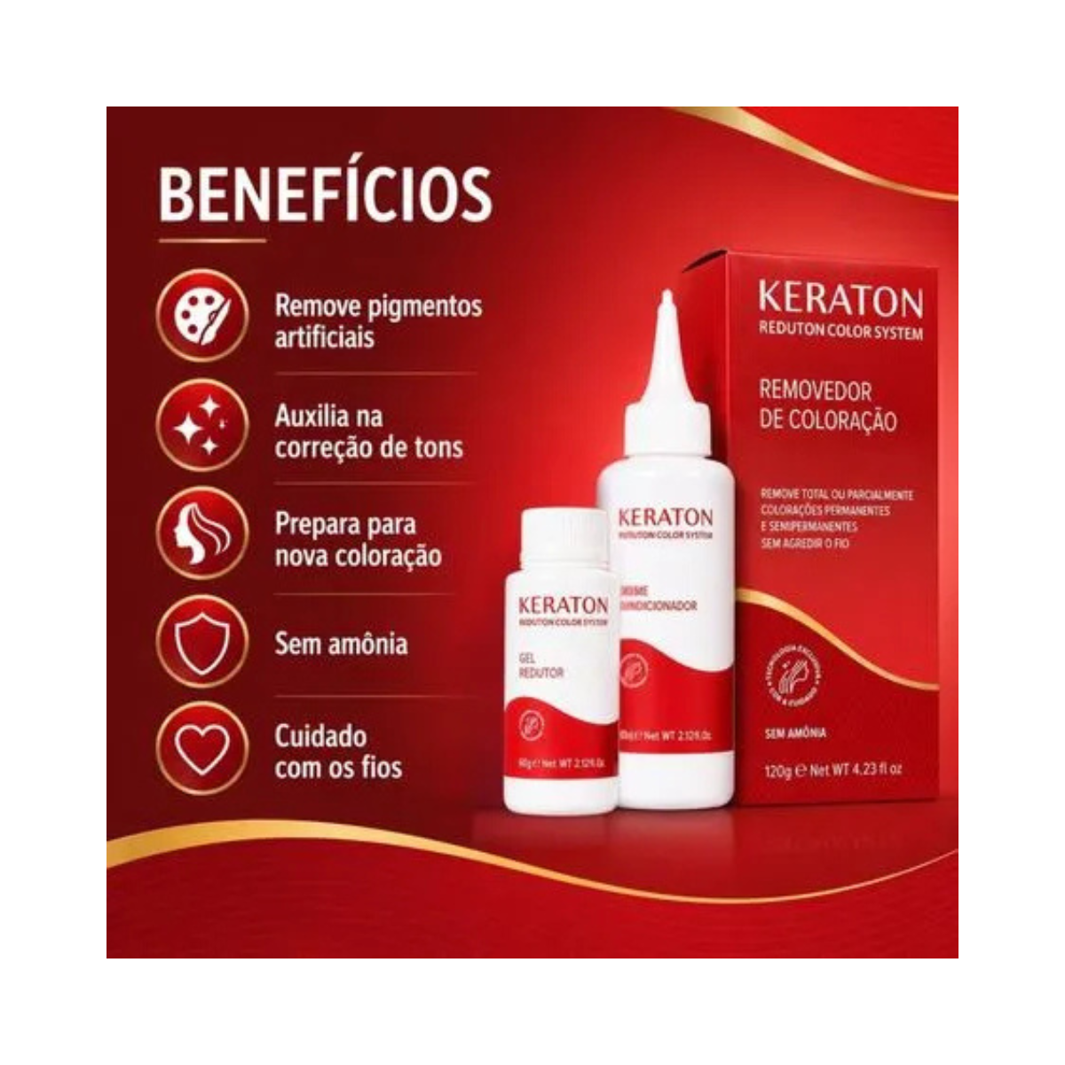 REMOVEDOR KERATON REDUTON COLOR SYSTEM KERT 120G