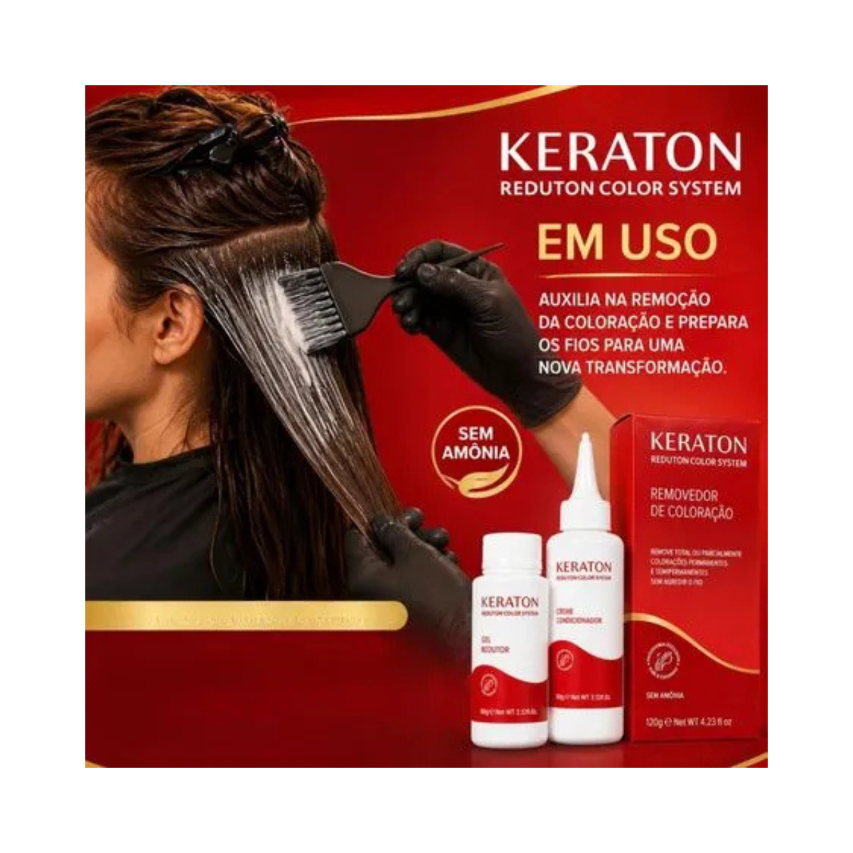 REMOVEDOR KERATON REDUTON COLOR SYSTEM KERT 120G