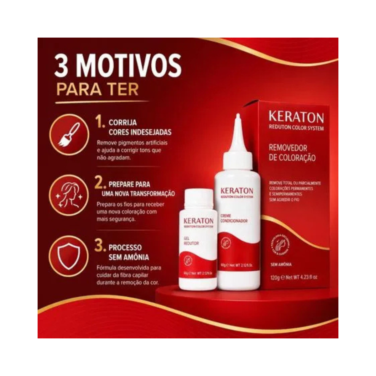 REMOVEDOR KERATON REDUTON COLOR SYSTEM KERT 120G